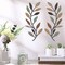 2 Pieces Metal Tree Leaf Wall Decor Vine Olive Branch Leaf Wall Art Living Room, Hallway Wall Decor Outdoor Decoration(Classic Color)